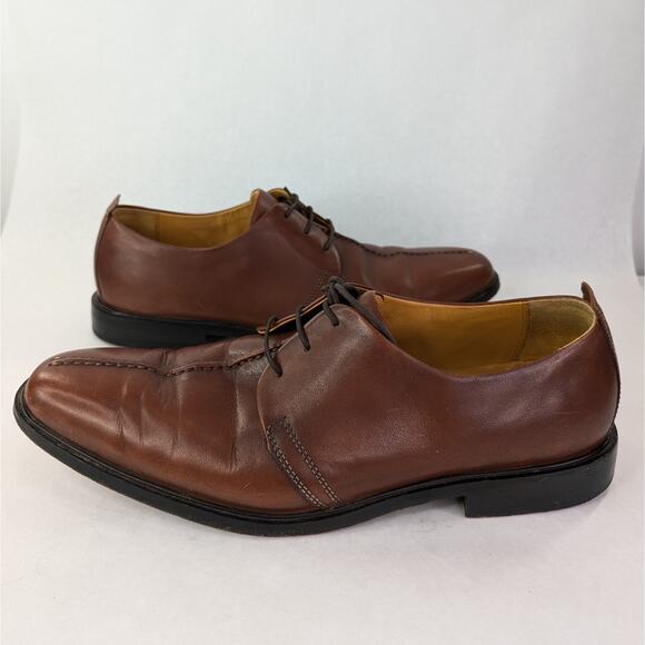 Cole Haan C06400 Men Brown Leather Oxford Center Seam Dress Shoes Size 11.5 M - Picture 2 of 10